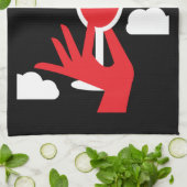 コスモポリタンのカクテルドリンク キッチンタオル (折り畳み)