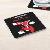 コスモポリタンのカクテルドリンク ペーパーコースター (アングル)