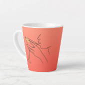 コスモポリタンの美しいライン カフェラテマグ (左アングル)