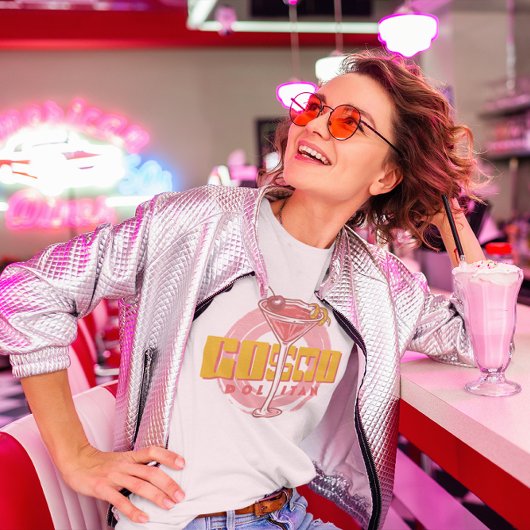 コスモポリタンカクテルコスモサマーパーティーレトロ Tシャツ