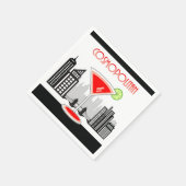 コスモポリタンカクテルナプキンラウンジテーマ スタンダードカクテルナプキン (角)