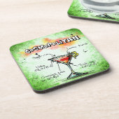 コスモポリタンドリンクレシピ コースター (左側)