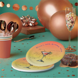コスモポリタンバースデーパーティー紙プレート ペーパープレート
