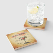 コスモポリタンバーテンドリンクレシピ ストーンコースター (横)