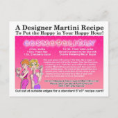 コスモポリタンマルティーニレシピはがき ポストカード (正面)