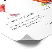 コスモポリタンロングアイランドのシグネチャーカクテルメニュー ポスター (角)