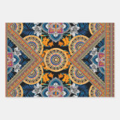 コスモポリタンヴィンテージレトロパターン ラッピングペーパーシート (正面2)