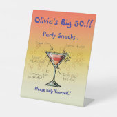 コスモポリタン誕生日パーティスナック 台座サイン (正面)