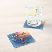 コスモポリタン・カクテル(12ドリンク・レシピ・セット#2) スクエアペーパーコースター (インサイチュ)