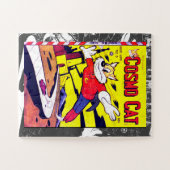 コスモ猫5号、おもしろいヴィンテージ漫画ブックカバー ジグソーパズル (横)