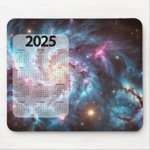 コスモ2025カレンダーの美しいデジタルイメージ マウスパッド
