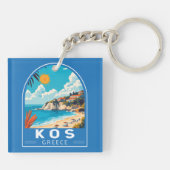 コス ギリシャ 旅行 アート ヴィンテージ キーホルダー (裏面)