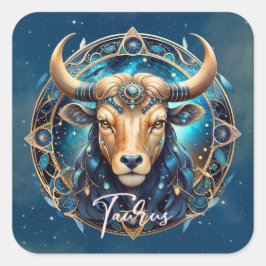 コズミエレガントス〔占星術の〕十二宮図サインブルブラック金ゴールドタウロス スクエアシール