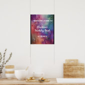 コズミカラフルス水カラーカスタム ポスター (キッチン)