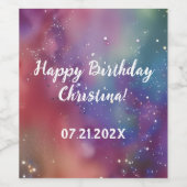 コズミカラフルス水カラーカスタム ワインラベル (シングルラベル)