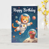 コズミッキーの誕生日カード カード (黄色い花)