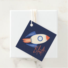 コズミックお祝いバースデーパーティーメッセージカード フェイバータグ