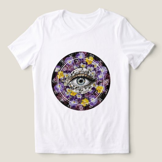 コズミックアイマンダラTシャツ👁️✨ トライブレンドＴシャツ (デザイン正面)