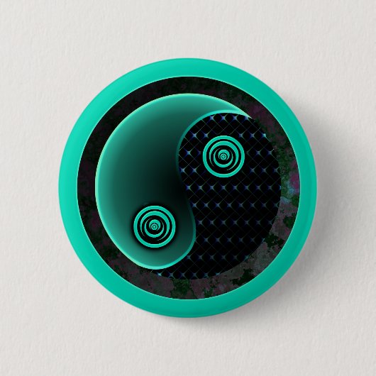 コズミックアクアインバランス陰陽 缶バッジ (正面)