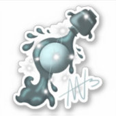 コズミックアクアリウスウラヌス〔占星術の〕十二宮図 シール (正面)