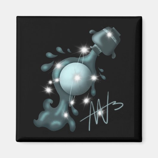 コズミックアクアリウスウラヌス〔占星術の〕十二宮図 マグネット (正面)