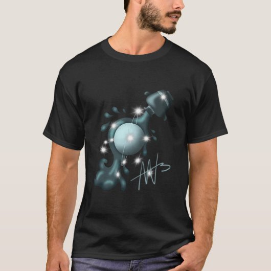 コズミックアクアリウスウラヌス〔占星術の〕十二宮図 Tシャツ (正面)