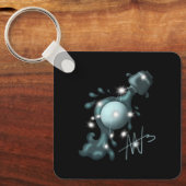 コズミックアクエリアス天王星〔占星術の〕十二宮図メタル キーホルダー (正面)