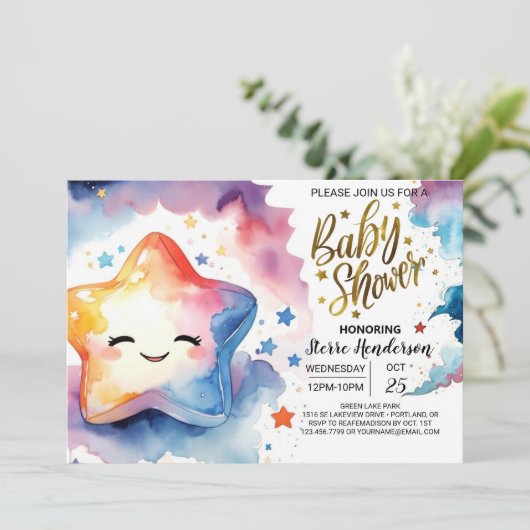 コズミックアドベンチャーが赤ちゃんシャワーを待つ 招待状 (スタンド正面)