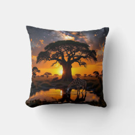コズミックアフリカンサンセットのキリン飲料水 クッション