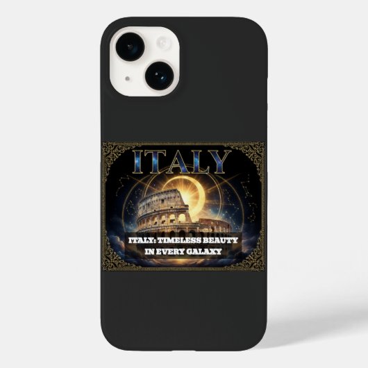 コズミックイタリア・ローマのコロッセオ天体アート Case-Mate iPhoneケース (裏面)