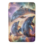 コズミックイルカとクラゲの宇宙 バスマット (正面縦)