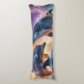 コズミックイルカとクラゲの宇宙 ボディピロー (正面縦)