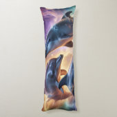 コズミックイルカとクラゲの宇宙 ボディピロー (裏面 (縦))