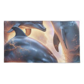 コズミックイルカとクラゲの宇宙 枕カバー (裏面-左)