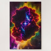 コズミックインディゴファンタジーのまわりにクラウドアスター宇宙 ジグソーパズル (縦)