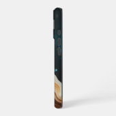 コズミックウェーブの抽象画 iPhone 16ケース (左側面)