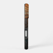 コズミックウェーブの抽象画 iPhone 16ケース (右側面)