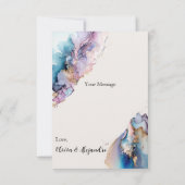 コズミックウォーター色サンキューカード 招待状 (裏面)