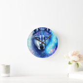 コズミックウルフ ラウンド壁時計 (ホーム)