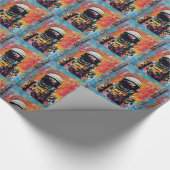 コズミックエクスプローラー#2ポップ・アートのアートラッピング紙 ラッピングペーパー (角)