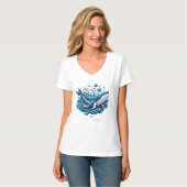 🌊 コズミックオーシャンクジラ Tシャツ (正面フル)