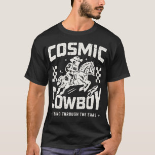 コズミックカウボーイ レトロスペースウェスタングラフィック Tシャツ