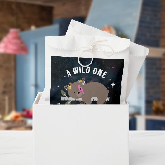 コズミックカッブスリーピーワイルドワンピンクガールベビーシャワー フェイバーバッグ