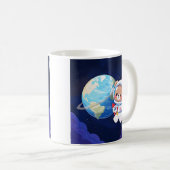 コズミックカドル宇宙飛行士テディベア コーヒーマグカップ (正面右)