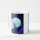 コズミックカドル宇宙飛行士テディベア コーヒーマグカップ (正面左)
