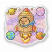 コズミックカピバラ探検家 シール (正面)