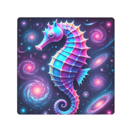 コズミックカラフルシーホース メタルプリント