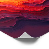 コズミックカラフルホライゾン – 鮮やか抽象芸術アート ポスター (角)