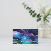 コズミックカラーフェイク金ゴールドグリッターアゲートプロフェッショナル 名刺 (スタンド正面)