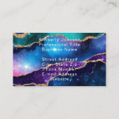 コズミックカラーフェイク金ゴールドグリッターアゲートプロフェッショナル 名刺 (裏面)